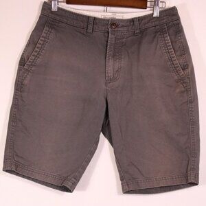 Abercrombie Shorts Mens 30 Gray Faded Chinos 100% Cotton, Fits 30x9.5